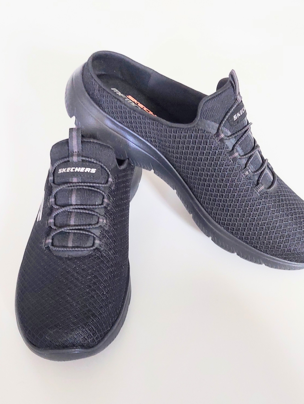 Skechers Womens Summits Swift Step Slip On Mule Shoes Sz 10 Black